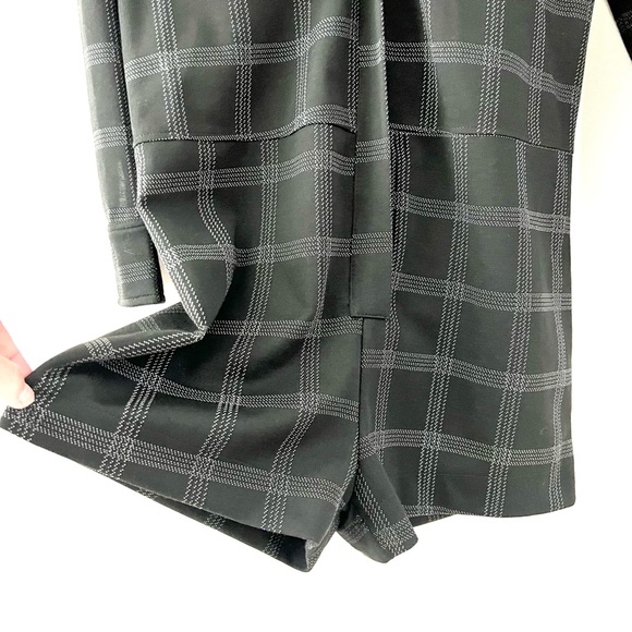 ZARA | Plaid Shorts Jumpsuit Romper Zipper Long Sleeves Size Small New NWT - Picture 9 of 11